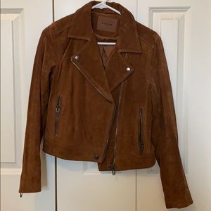 BlankNYC Suede Moto Jacket in Spice